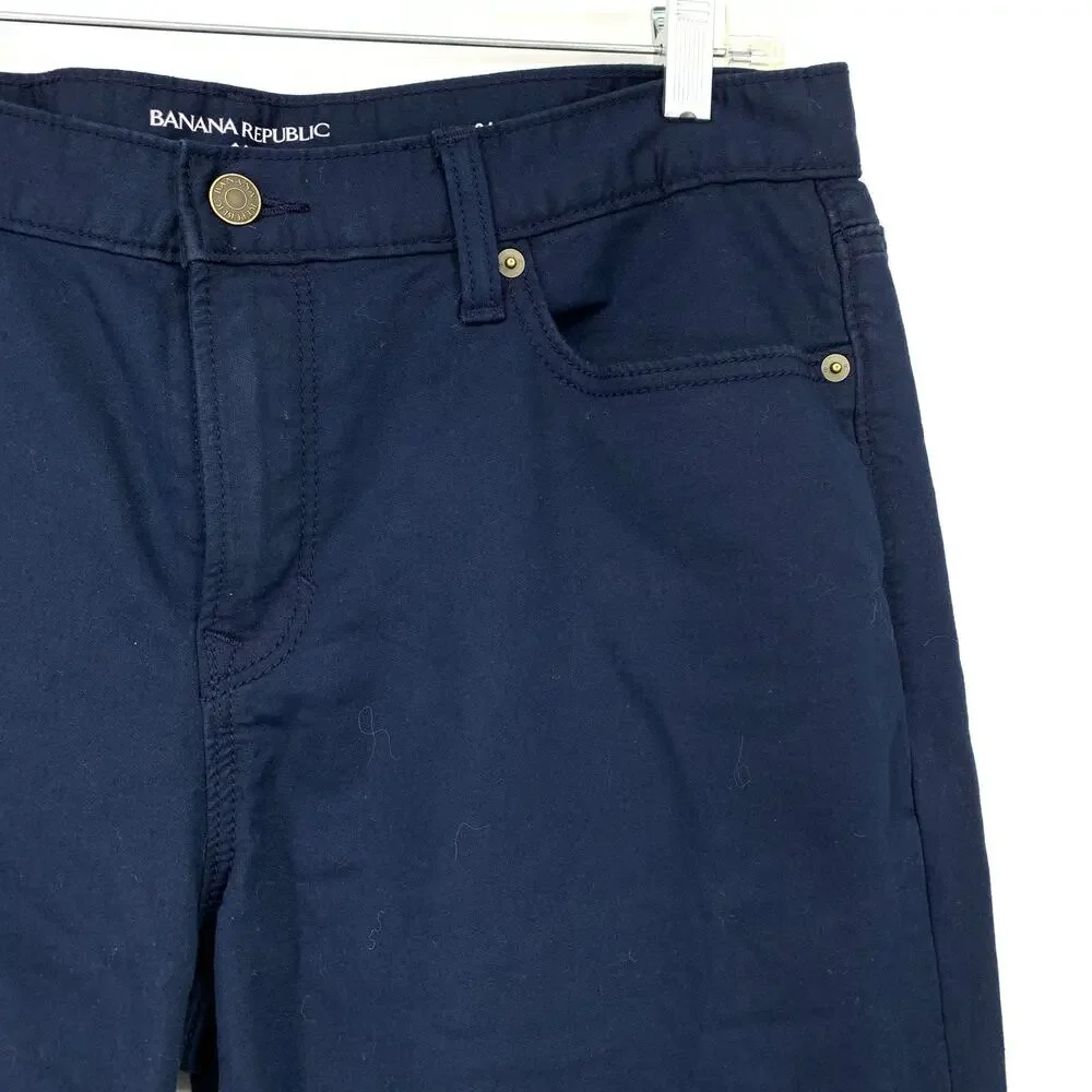 Banana Republic Travel Jean Mens 34 X 34 Athletic Fit Pants Navy Blue